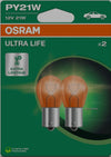 Osram 581 PY21W Ultra Life Bayonet Bulbs BAU15S (Twin Pack)
