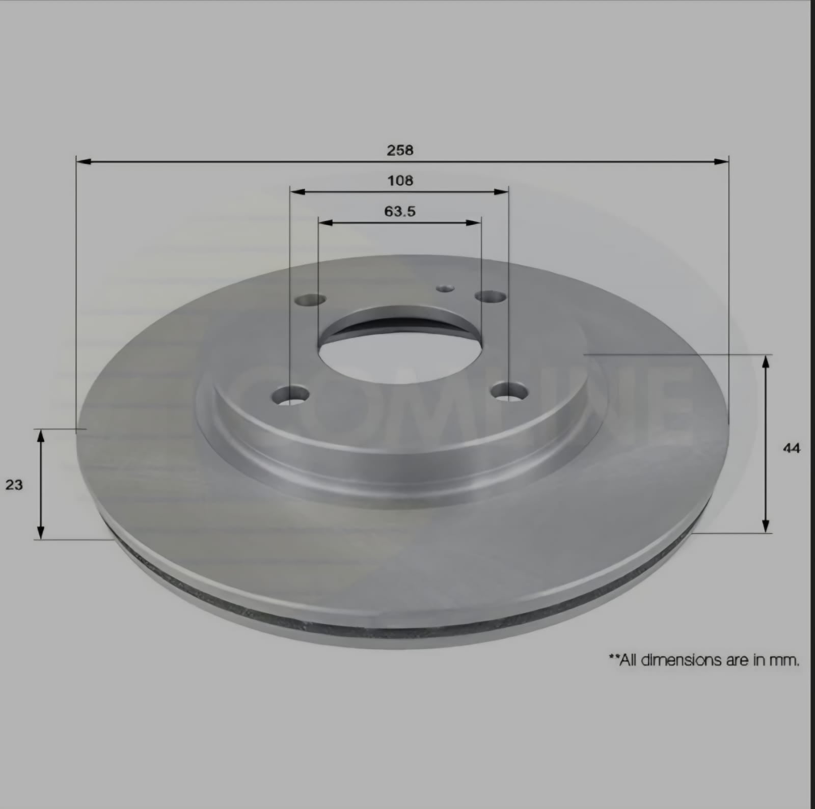 Comline Front Brake Disc Ford