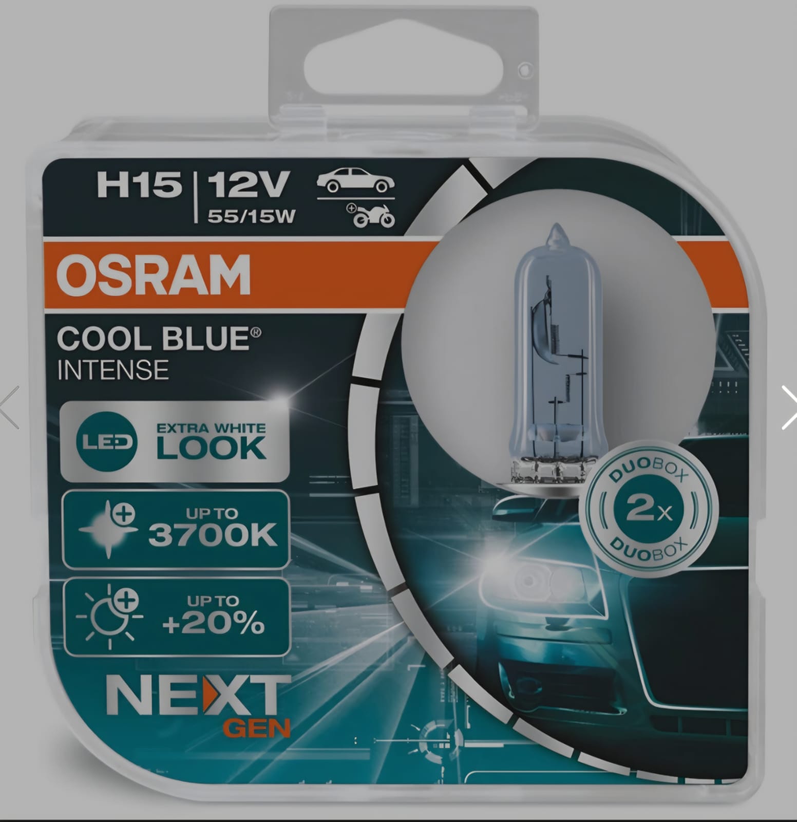 Osram H15 12V 55/15W cool Blue Intense twin Pack